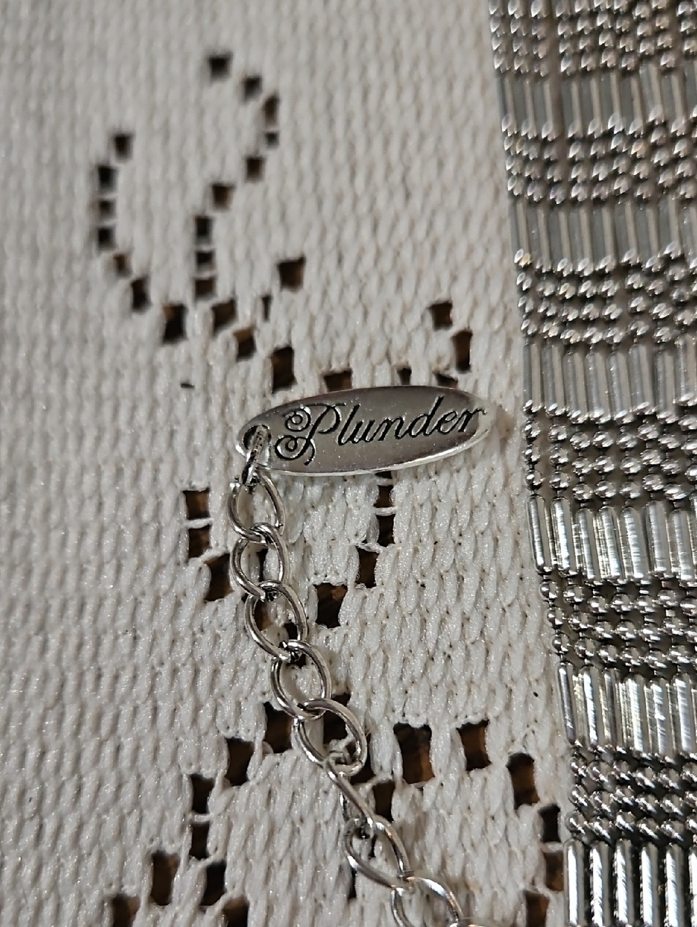 PLUNDER DESIGN "Ainsley" Silver Multi-Strand Bead Chain Bracelet - Picture 3 of 5